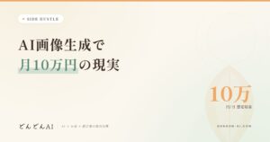 AI画像生成で月10万円の現実