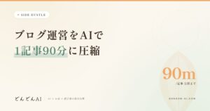 ブログ運営をAIで1記事90分に圧縮