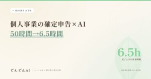 個人事業の確定申告×AI50時間→6.5時間