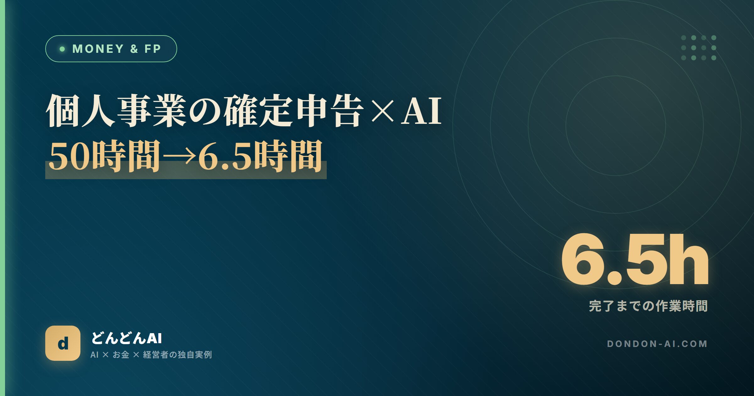 個人事業の確定申告×AI50時間→6.5時間