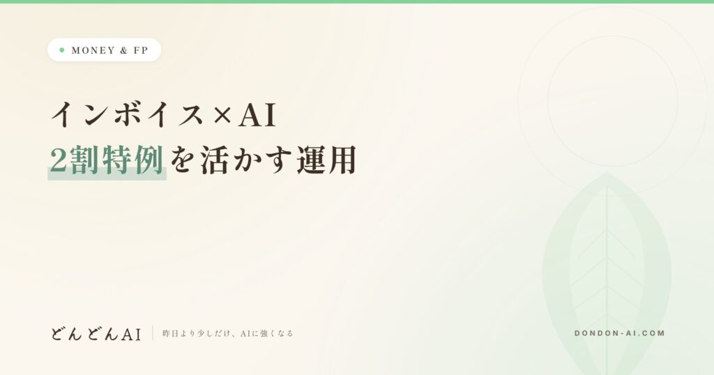 インボイス×AI 2割特例を活かす運用